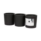 Plantenbakken set rond - 3 stuks | Ø 25 x 25 cm, Verzenden, Nieuw