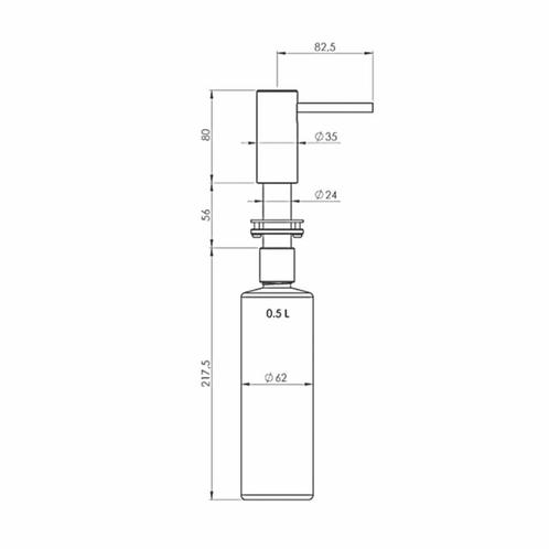 Quooker Zeepdispenser Nordic RVS, Doe-het-zelf en Verbouw, Sanitair, Ophalen of Verzenden