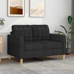 vidaXL Tweezitsbank 120 cm stof zwart, Verzenden, Minder dan 150 cm, Stof, Nieuw