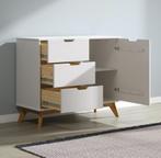 Ladekast Borneo Wit Naturel 80x79x40cm FSC gecertificeerd, Huis en Inrichting, Verzenden, Nieuw