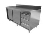 Unninox Werktafel | RVS | Schuifdeuren + Laden Rechts | Acht, Zakelijke goederen, Horeca | Keukenapparatuur, Ophalen of Verzenden