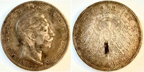 Duitsland 5 Mark 1892 A Preussen Pruisen vz/stgl mit klei..., Postzegels en Munten, Munten | Europa | Niet-Euromunten, Verzenden