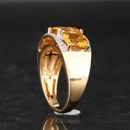 Ring - 14 karaat Geel goud Beril - Diamant - 14K YG ring, Sieraden, Tassen en Uiterlijk, Ringen, Nieuw