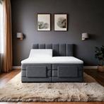 Boxspringset Milano Antraciet - 180x200 cm, Verzenden, Nieuw, Overige kleuren, Modern