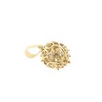 Vintage bicolor bolle gouden hanger (vintage hanger), Sieraden, Tassen en Uiterlijk, Bedels, Ophalen of Verzenden, Gebruikt, Goud
