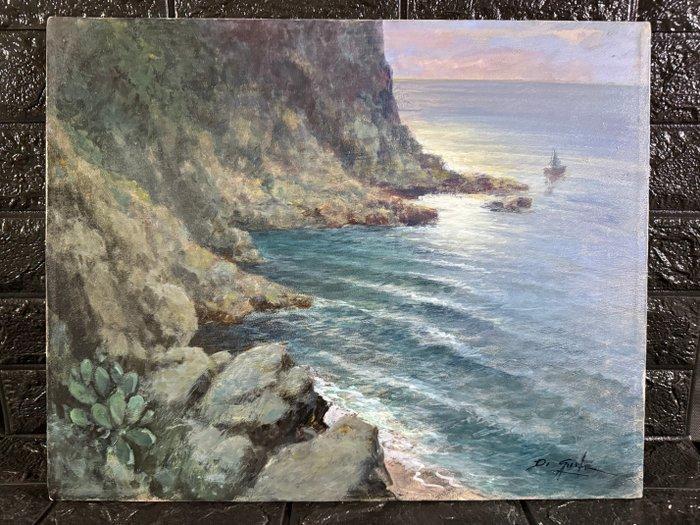 Gianni di Guida (1965) - Controluce a Capri, Antiek en Kunst, Kunst | Schilderijen | Klassiek