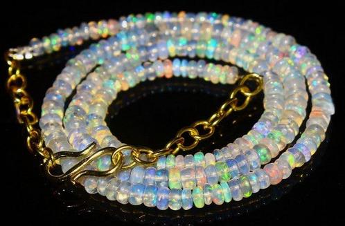 Etiopische Vuur Opaal - Ketting, Verzamelen, Mineralen en Fossielen