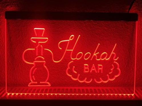 Hookah bar waterpijp shisha neon bord lamp LED verlichting l, Verzamelen, Merken en Reclamevoorwerpen, Nieuw, Verzenden