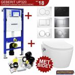 UP320 Toiletset 18 Idevit Alfa Met Bidet Rimfree En, Nieuw, Ophalen of Verzenden
