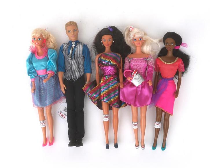 Vijf diverse Barbie poppen. Mattel, Verzamelen, Speelgoed, Gebruikt