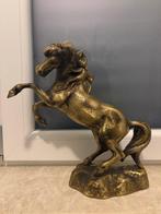 Beeld, Cavallo rampante - 8 kg - 38 cm - Verguld messing