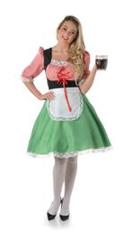 Dirndl Jurk Oktoberfest Rood Groen, Kinderen en Baby's, Carnavalskleding en Verkleedspullen, Verzenden, Nieuw