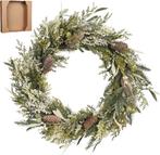 2dekans | House of Seasons Alva Kerstkrans - Ø50 cm - Groen, Diversen, Kerst, Ophalen of Verzenden, Zo goed als nieuw