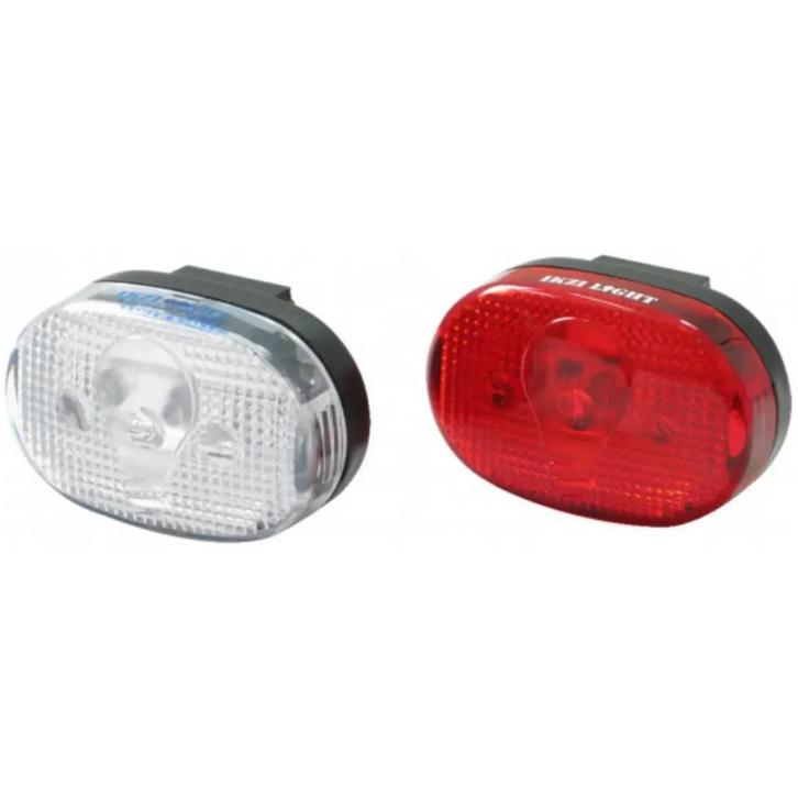 Ikzilight LED fietsverlichtingsset - wit en rood - incl...., Fietsen en Brommers, Fietsaccessoires | Overige Fietsaccessoires