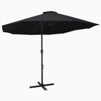vidaXL Parasol met aluminium paal 460x270 cm zwart, Verzenden, Nieuw, Meer dan 4 meter