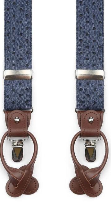Suitable Luxe Bretels Denim Stippen maat one size Heren beschikbaar voor biedingen