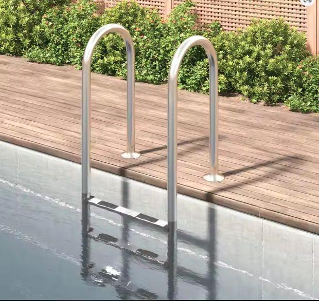Zwembadladder RVS 304 – 3 Antisliptreden, Duurzaam & Veilig, Tuin en Terras, Zwembad-toebehoren, Nieuw, Verzenden