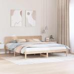 vidaXL Bedframe met hoofdeinde Naturel 180 x 200 cm Massief, Verzenden, Nieuw, Bruin, Hout