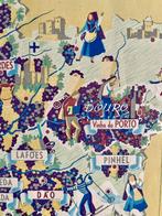 Mario Costa - Portugal Wine Regions, 1958 lithographic Map -, Antiek en Kunst