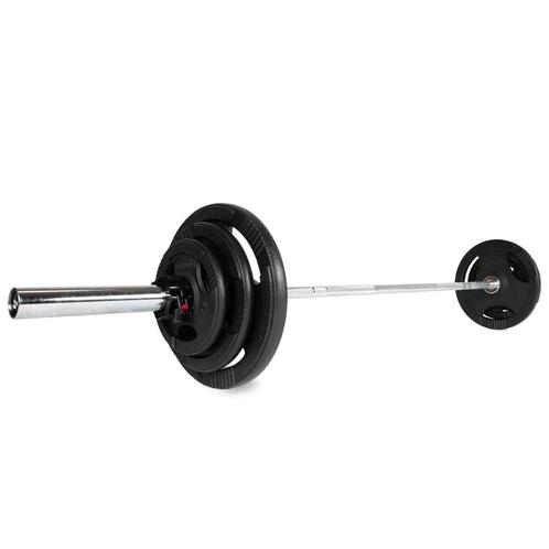 VirtuFit Olympische Gietijzeren Halterset - 90 kg, Sport en Fitness, Fitnessmaterialen, Halterset, Verzenden
