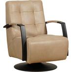 Leren draaifauteuil Mind - Kenia Taupe (taupe/bruin) -, Huis en Inrichting, Fauteuils, Nieuw, Ophalen of Verzenden, 50 tot 75 cm