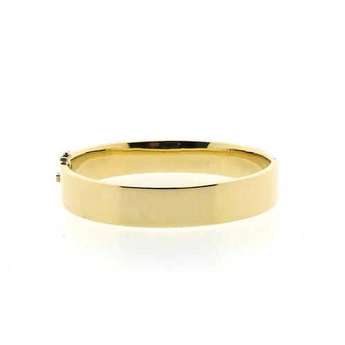 Gouden brede slavenarmband | Ø 60 mm (tijdloos sieraad), Sieraden, Tassen en Uiterlijk, Armbanden, Overige kleuren, Gebruikt, Goud