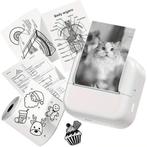 Mini fotoprinter zwartwit labelprinter labelmaker wit zwart, Ophalen of Verzenden, Nieuw