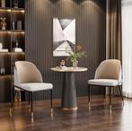 Set van 2 Eetkamerstoelen – Microvezel &amp; Metalen Frame, Huis en Inrichting, Stoelen, Verzenden, Nieuw