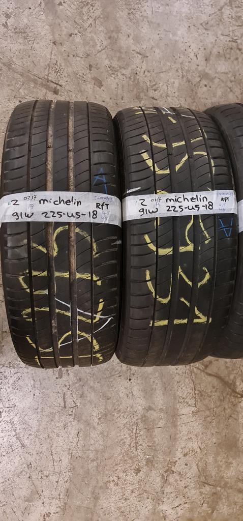 2x 225-45-18 Michelin RFT Zomer 4.5mm €35 Per Band 225 45 18, Auto-onderdelen, Banden en Velgen, 18 inch, Zomerbanden, 225 mm