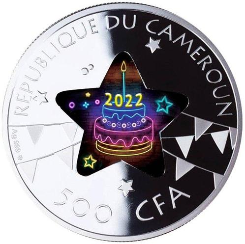 Kameroen. 500 Francs 2022 Happy Birthday, (.999) Proof, Postzegels en Munten, Munten | Europa | Niet-Euromunten