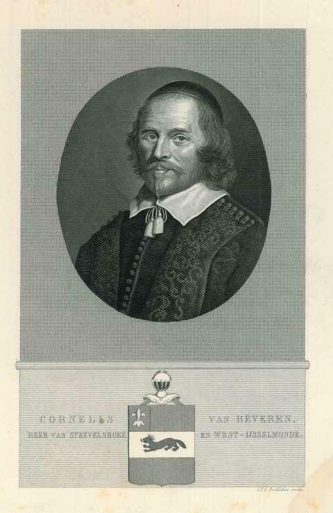 Portret van Cornelis van Beveren, Antiek en Kunst, Kunst | Etsen en Gravures