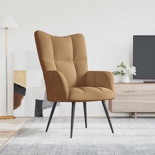 vidaXL Relaxstoel fluweel bruin, Huis en Inrichting, Fauteuils, Nieuw, Verzenden
