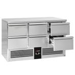 GGM Gastro | Koelwerkbank PREMIUM - 1370x700mm - 6 laden |, Verzenden, Nieuw in verpakking, RVS Meubilair