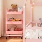Keukentrolley Pyhäntä met 3 manden 78,5x46x35 cm roze [en.ca, Verzenden, Nieuw
