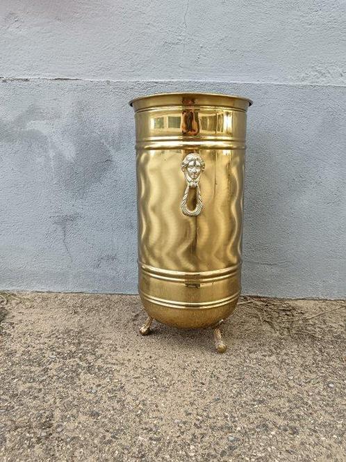 Paraplustandaard/rek - Verguld messing, Antiek en Kunst, Curiosa en Brocante
