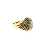 18 Krt. Gouden cocktail ring met diamant | 0,54 ct., Sieraden, Tassen en Uiterlijk, Ringen, Gebruikt, Overige kleuren, Ophalen of Verzenden