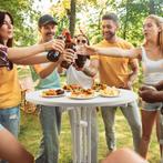 Statafel Eren inklapbaar met hoes 90x110cm - wit, Set van 2, Verzenden, Nieuw