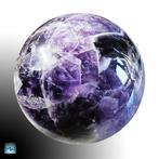 Geslepen bol van amethistkristal - Hoogte: 110 mm - Breedte: