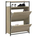 vidaXL Schoenenkast 75x34x112 cm bewerkt hout sonoma, Huis en Inrichting, Verzenden, Nieuw