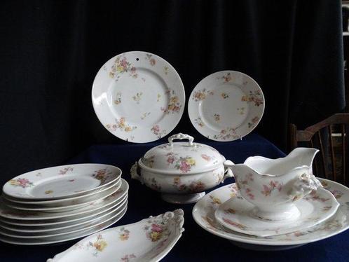 Porcelaine de Paris - Eetservies (14) - Porselein, Antiek en Kunst, Antiek | Meubels | Tafels