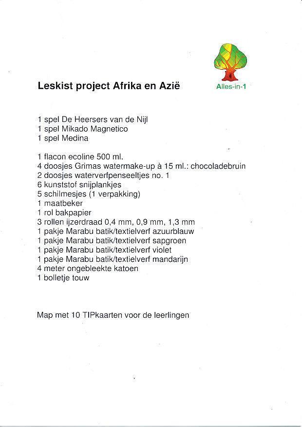 Alles-in-1 Leskist Project Afrika-Azië voor 60 leerlingen, Boeken, Schoolboeken, Nieuw, Verzenden
