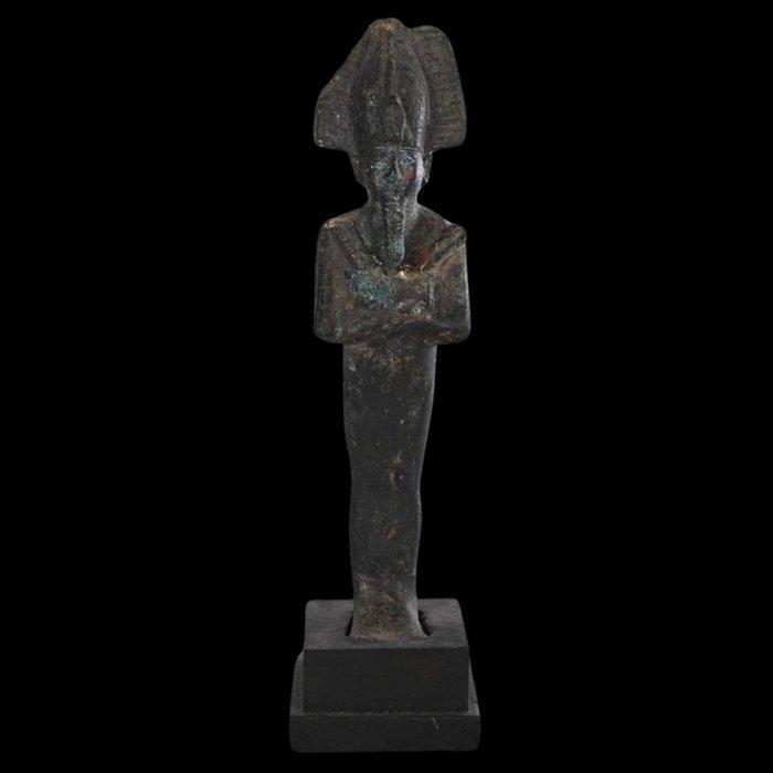 Oud-Egyptisch Brons Osiris, 664–332 v.Chr. – Expertised - 14, Verzamelen, Mineralen en Fossielen
