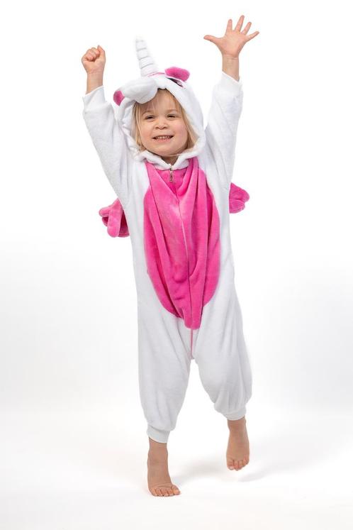 Onesie Wit Roze Pegasus Pak 146-152 Eenhoornpak Kostuum Eenh, Kinderen en Baby's, Carnavalskleding en Verkleedspullen, Meisje