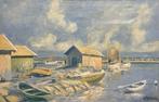N Sjöberg - Harbor of Forgotten Breezes, Antiek en Kunst, Kunst | Schilderijen | Klassiek