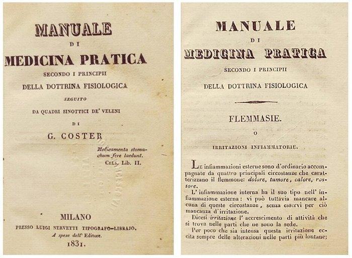 Corneliani Giuseppe, Coster Jacques - Formolario Clinico /, Antiek en Kunst, Antiek | Boeken en Bijbels