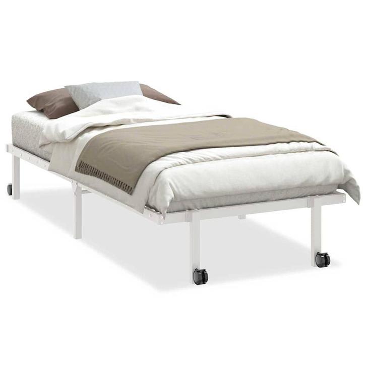 Stevig Stalen Bedframe Wit | Tweedekansje | 60% Korting, Huis en Inrichting, Slaapkamer | Bedden, 90 cm, 200 cm, Wit, Nieuw, Metaal