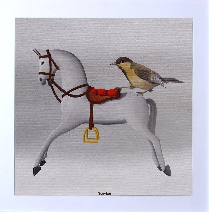 Trevisan Carlo - Friends (Amici), Antiek en Kunst, Kunst | Schilderijen | Modern