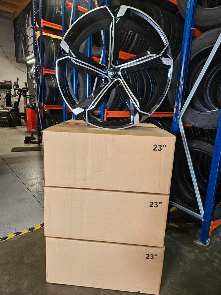23 inch Audi SQ8 SQ7 Q7 Q8 E-tron velgen black/Chrome Actie, Auto-onderdelen, Banden en Velgen, Overige maten, Erkend duurzaam