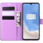 ProGuard - OnePlus 7T Wallet Flip Case Paars, Telecommunicatie, Nieuw, Verzenden