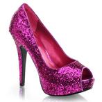 Roze glitter pumps met open teen - Schoenen en laarzen, Nieuw, Ophalen of Verzenden